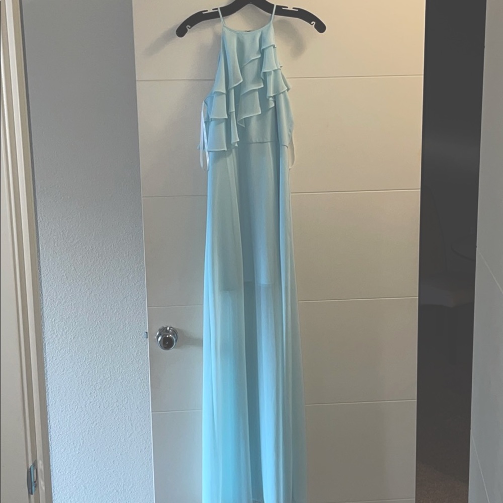 Sea green maxi dress
